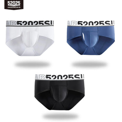 52025 Men's Dual Pouch Briefs – Ultra-Soft Modal, Patented Separation Pouch with Silk Mesh Support and Breathable Comfort