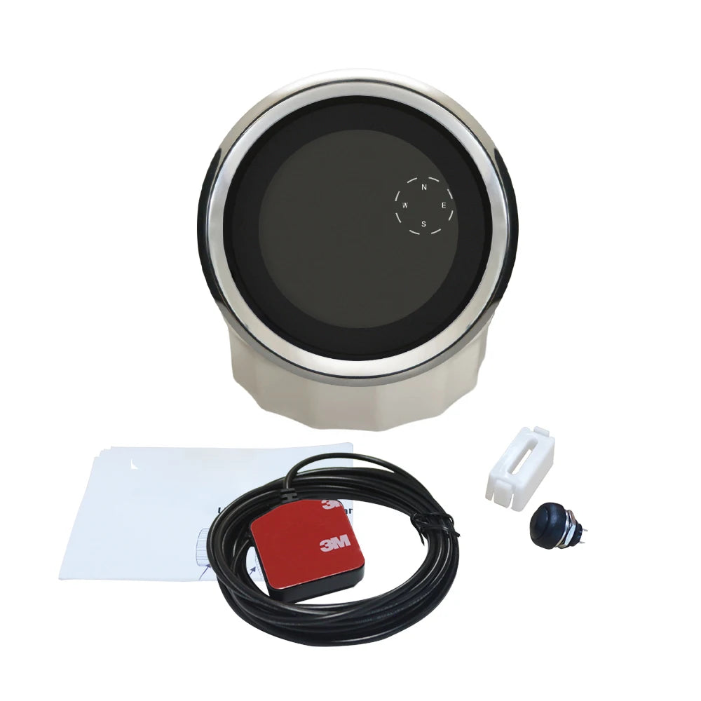 ELING 85mm Digital Multifunction GPS Speedometer 0-299 km/h MPH Knots ODO Direction Fuel Gauge Voltmeter with Alarm 12V 24V