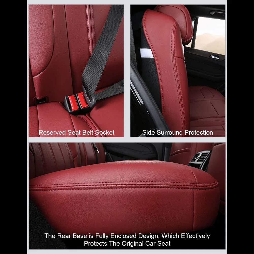 For Jeep Wrangler Unlimited JL 4 Doors 2018 2019 2020 2021 2022 Custom 5-Seat Faux Leather Car Seat Covers Interior Accessories