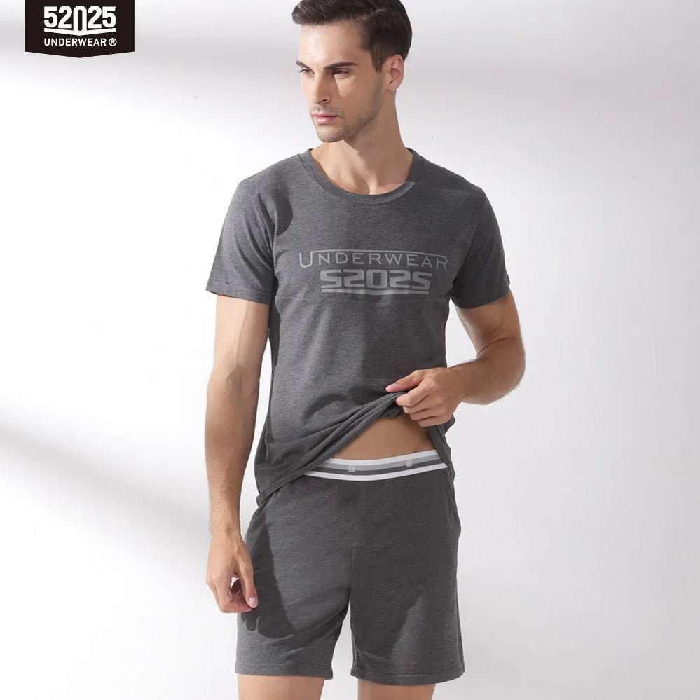 52025 Men's Cotton Modal Pajama Set – Ultra-Soft Breathable Sleepwear with Lightweight Comfort, Modern Fit and Relaxed Feel