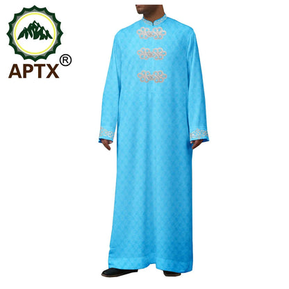 African Clothes for Men Muslim Robe Single Breasted Loose Abaya Casual Fashion Tailor Made Event Church Wedding Wear T2014010