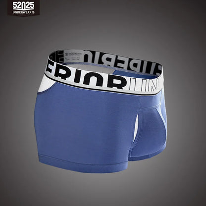 52025 Men's Dual Pouch Boxers – Ultra-Soft Modal, Patented Separation Pouch with Silk Mesh Support and Breathable Comfort