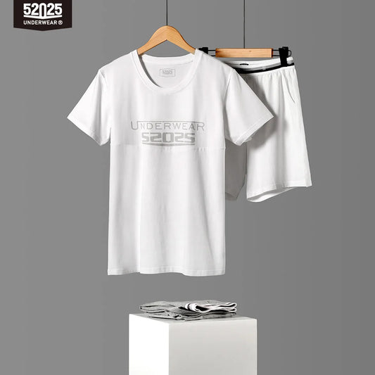 52025 Men's Cotton Modal Pajama Set – Ultra-Soft Breathable Sleepwear with Lightweight Comfort, Modern Fit and Relaxed Feel