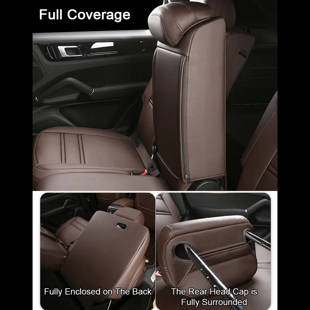 For Mitsubishi Outlander 2021 2022 2023 2024 2025 2026 5 Seats Custom Faux Leather Car Seat Covers Full Set Interior Accessories