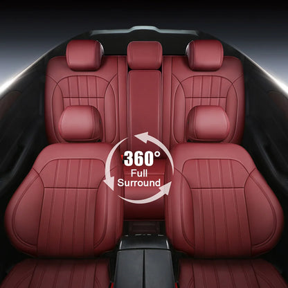For Jeep Wrangler Unlimited JL 4 Doors 2018 2019 2020 2021 2022 Custom 5-Seat Faux Leather Car Seat Covers Interior Accessories