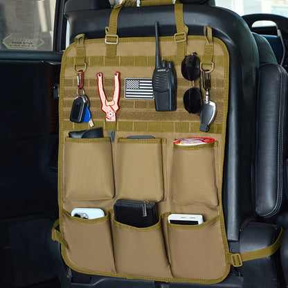 Car seat back storage bag, camping accessories wash bag with adjustable shoulder strap, outdoor camping cosmetic bag