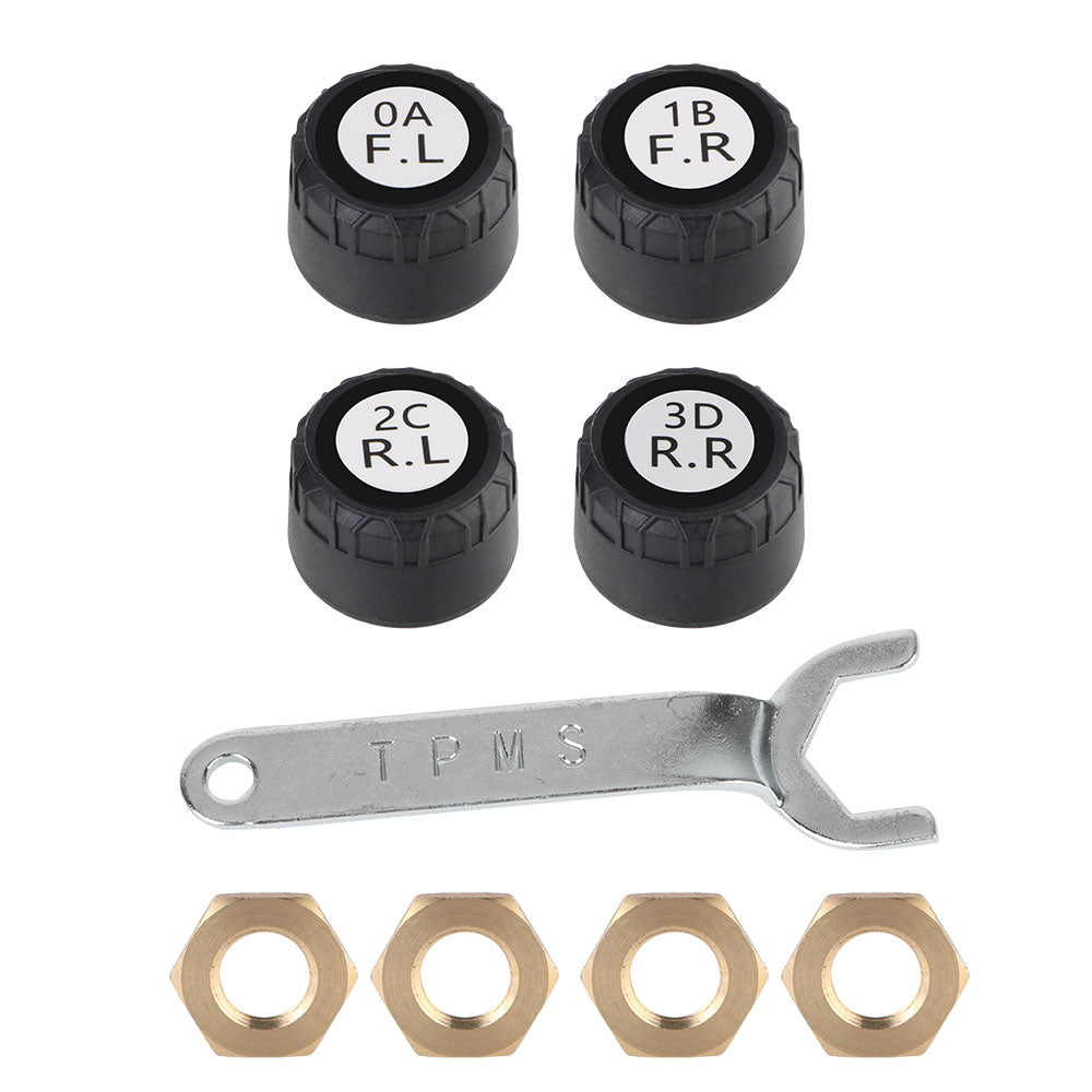 2/4PCS TPMS Sensors Bluetooth 4.0/5.0 APP Display Car TPMS Tire Pressure Monitoring System Motorcycle TPMS Tyre Tester Alarm Set