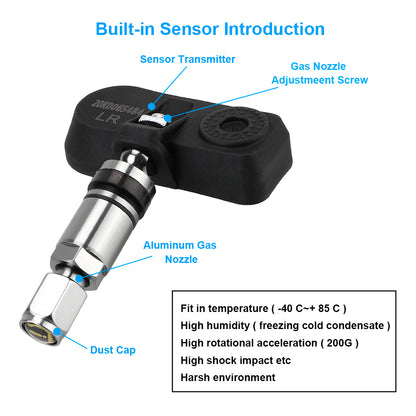 4Pcs External /Internal Sensor Wireless Car TPMS Waterproof Save Fuel for Toyota Tire Pressure Monitor System