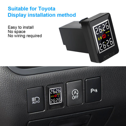 4Pcs External /Internal Sensor Wireless Car TPMS Waterproof Save Fuel for Toyota Tire Pressure Monitor System