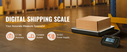 SucceBuy 440lbs Digital Shipping Scale with Timer Tare Function HD LCD Screen Portable Package Postal Scale for Home Post Office